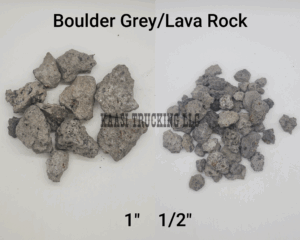 Boulder grey and lava rock, different sizes.