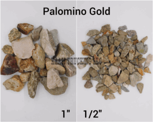 Palomino Gold rocks, 1 inch and half inch.