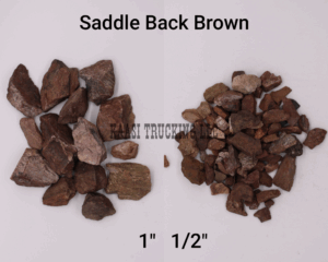 Saddle Back Brown rocks, two sizes displayed.