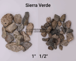 Sierra Verde rocks, two sizes comparison.