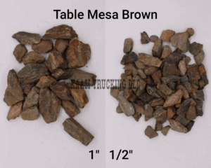 Table Mesa Brown rocks, two sizes displayed.
